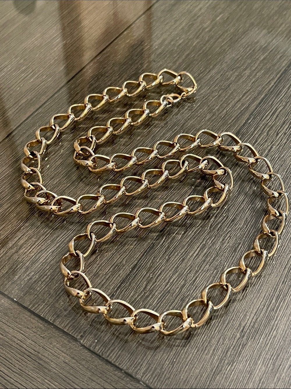 Vintage Chunky Gold-tone Open Link Chain 29 7/8” approx